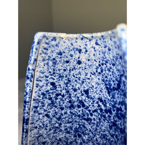 Lot of 2 Cottagecore Fairy Blue Pottery Candleholders - Picture 2 of 9